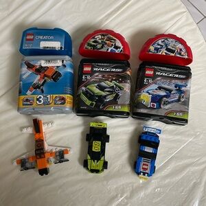 Legos 3 boxes (2 racers and 1 flight)